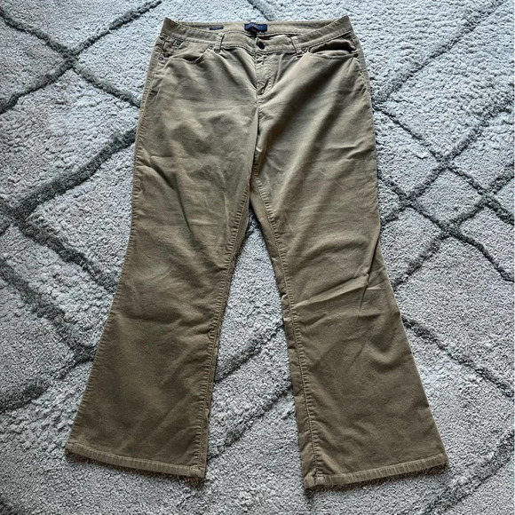 Talbots corduroy pants boot cut tan brown 14 - Picture 1 of 8